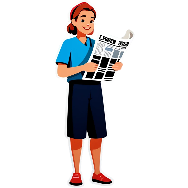 Person with newspaper emoji
