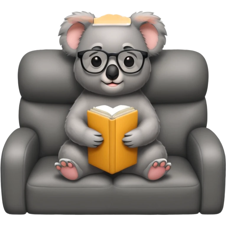A koala with glasses watching movie emoji