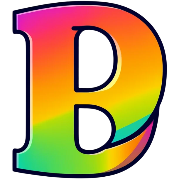 Colorful Gradient Alphabetical Letter “E” emoji