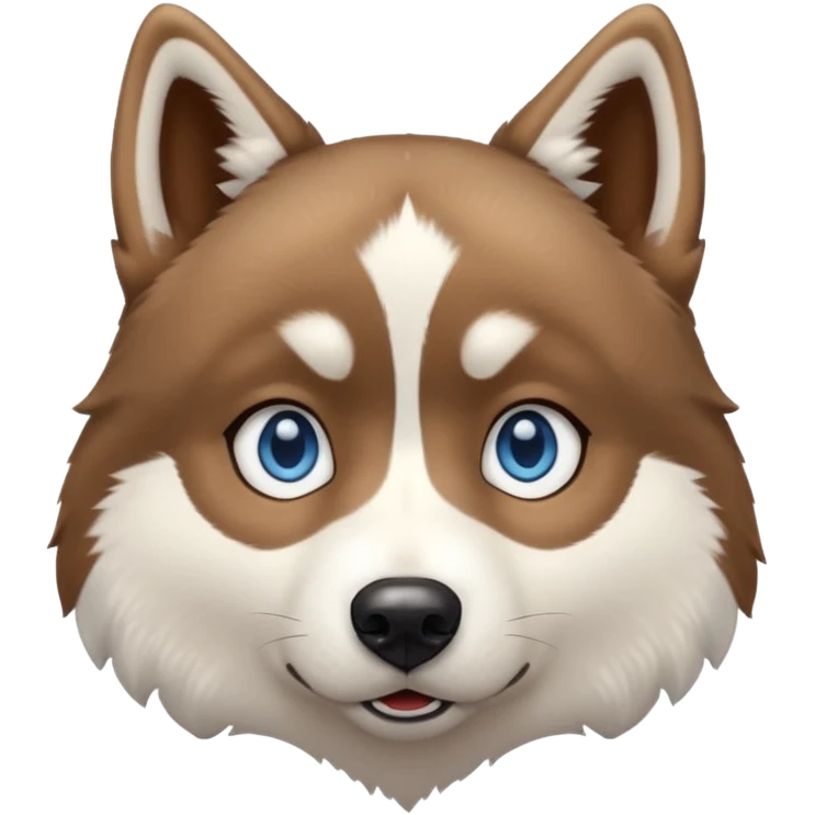 Husky with blue eyes with a confused look on his face emoji