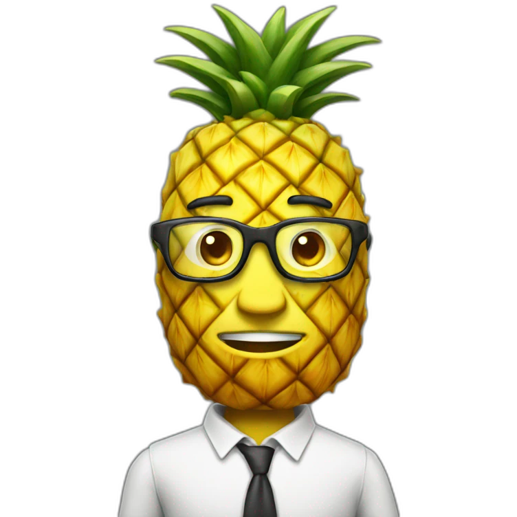 Nerd Pineapple Man emoji