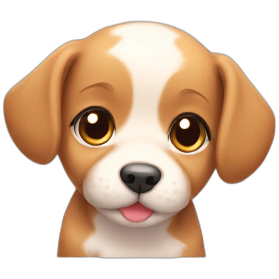 cute kawaii puppy emoji