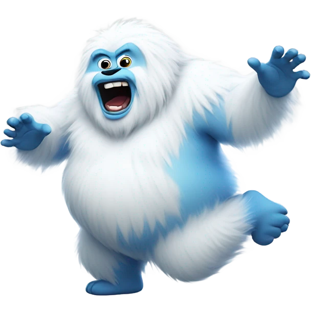 fat yeti runnibg emoji