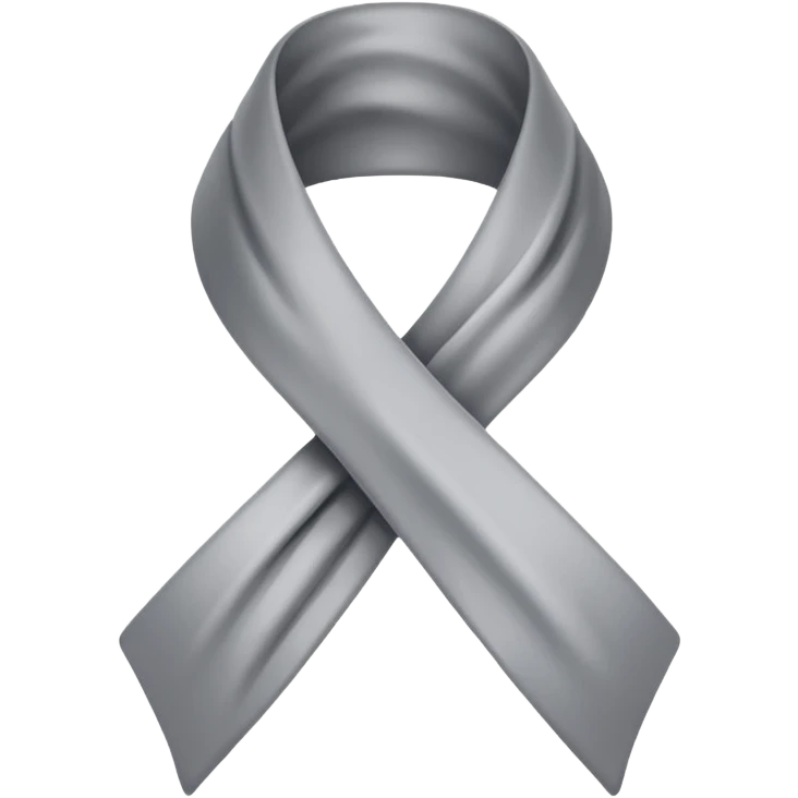 grey cancer ribbon emoji