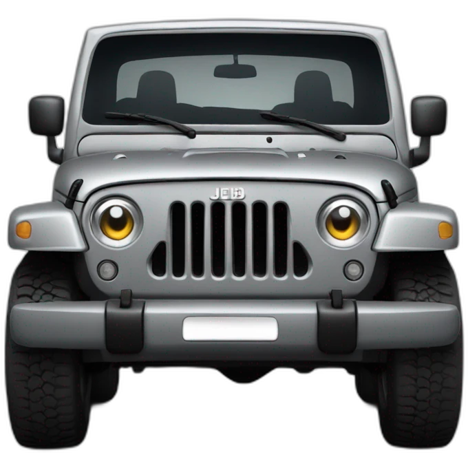 Grey jeep car emoji
