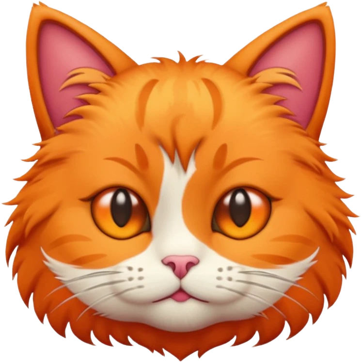 A cat with each eye facing a different direction. The image will be in emoji style. emoji