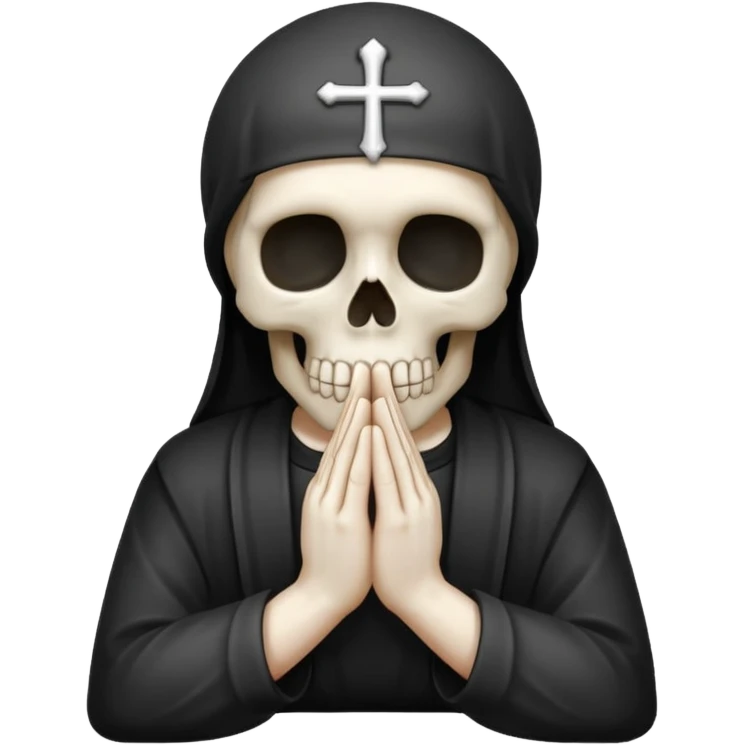 skull praying emoji