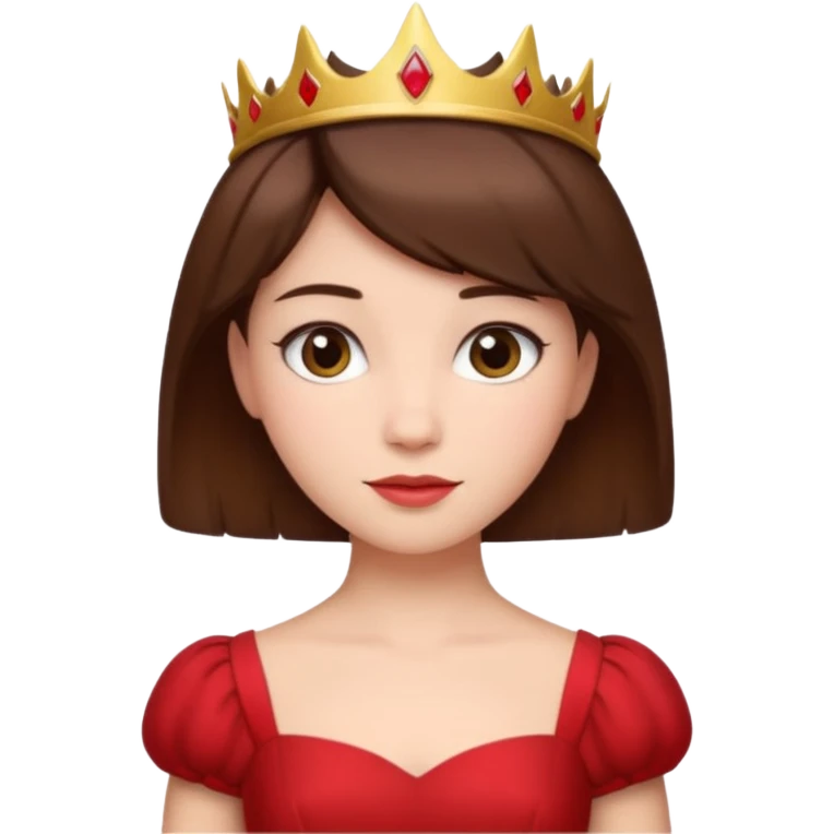 Short hair princess in red emoji