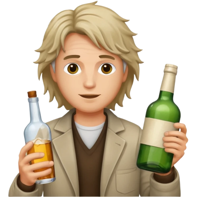 A person alcholic emoji