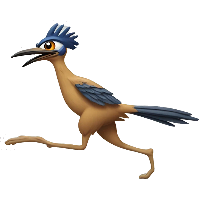 road runner in fast run emoji