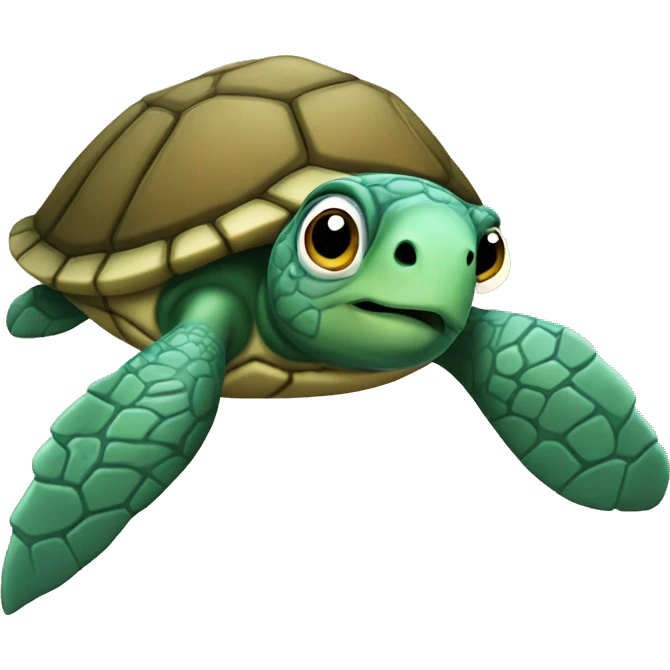 Sad sea turtle  emoji