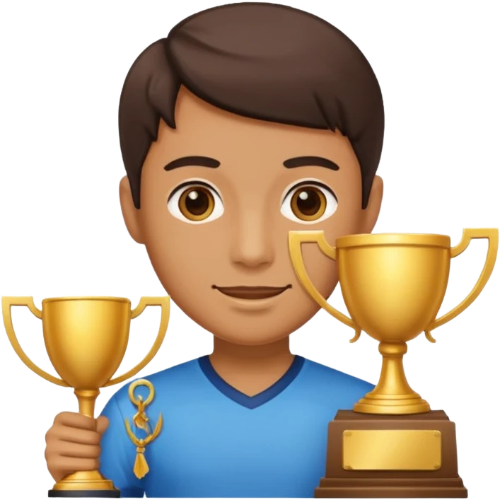 face with a trophy, representing accomplishment and experience emoji