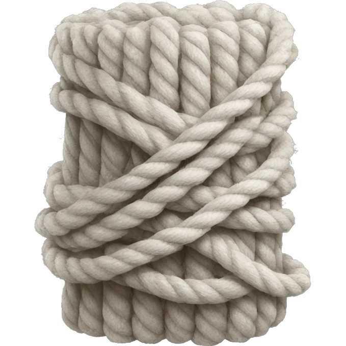 White bundle of rope emoji