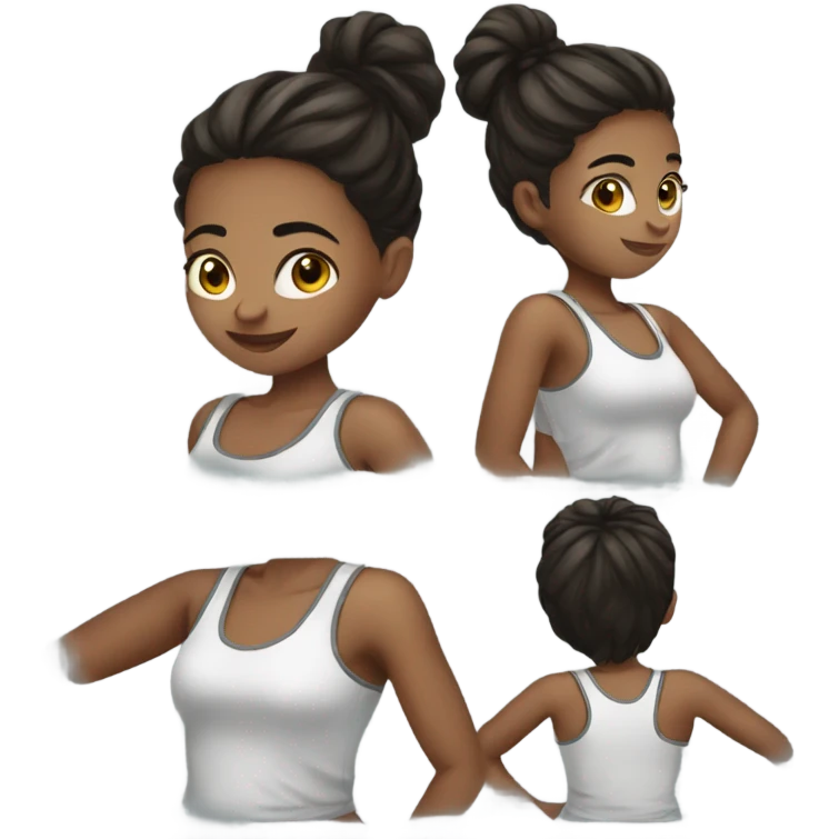 Girl with a tank top emoji