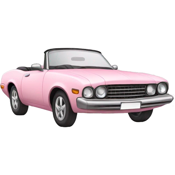 light pink convertible car  emoji