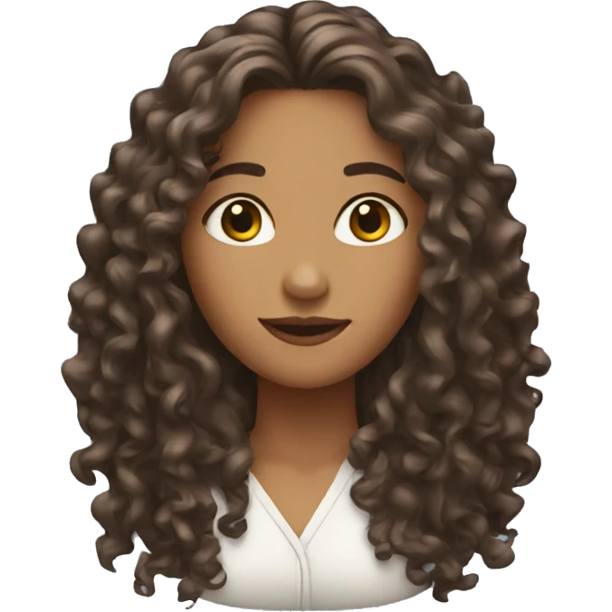 woman with long curly hair emoji