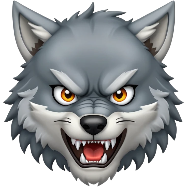 grunting face with wolf ears  emoji