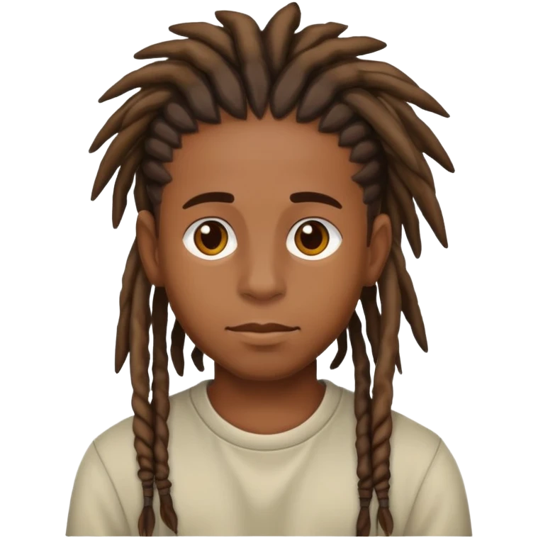 Brown skin boy with dreads emoji