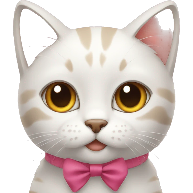 Cat with bows emoji