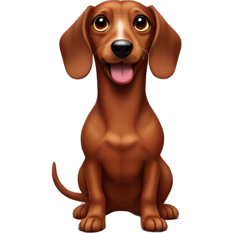 Brown sausage dog emoji