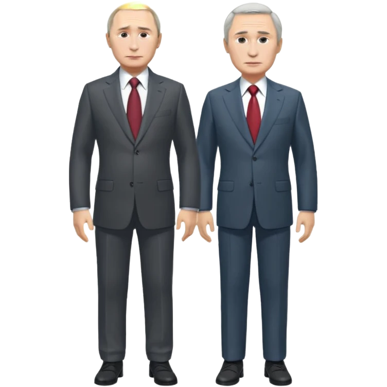 путин во весь рост, голова  по размеру больше тела  emoji