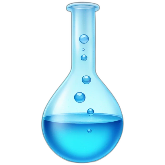 chemical flask with water emoji