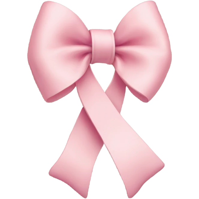 light pink ribbon bow emoji