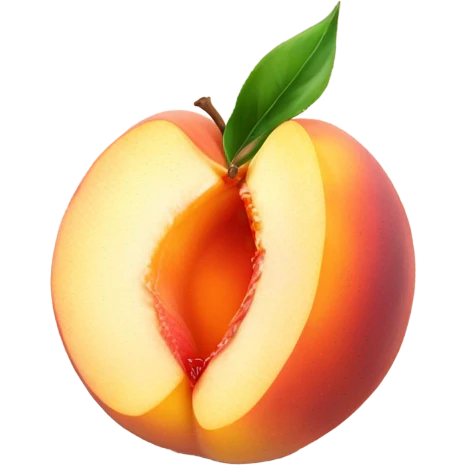 Peach dipped in cream emoji
