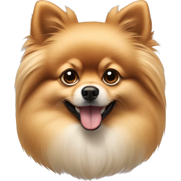 Beige and Greg papillon pomeranian dog emoji