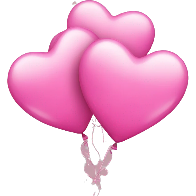 Pink heart balloons emoji
