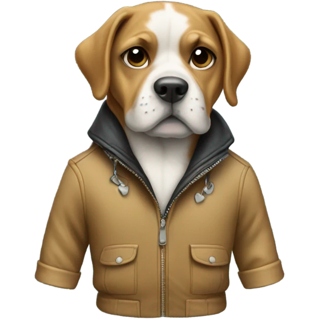 Dog in jacket  emoji