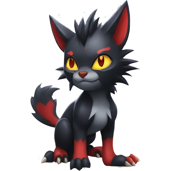  Kawaii Edgy Cool Beautiful Nargacuga-Torracat-Litten-Zorua-Zoroark full body emoji