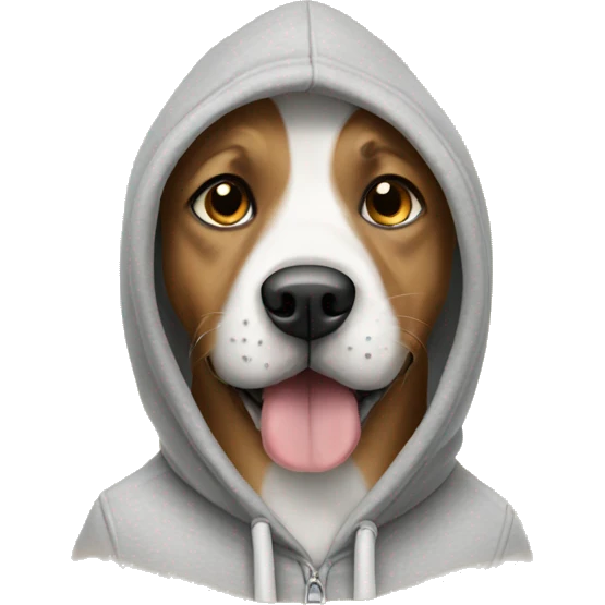 dog wearing a hoodie emoji