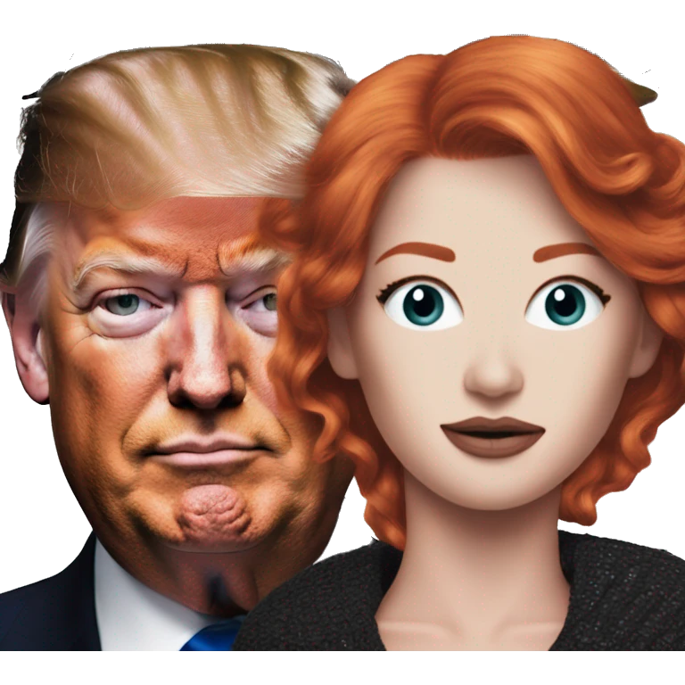 Trump and a redhead man on the cover of Vougue magazine  emoji