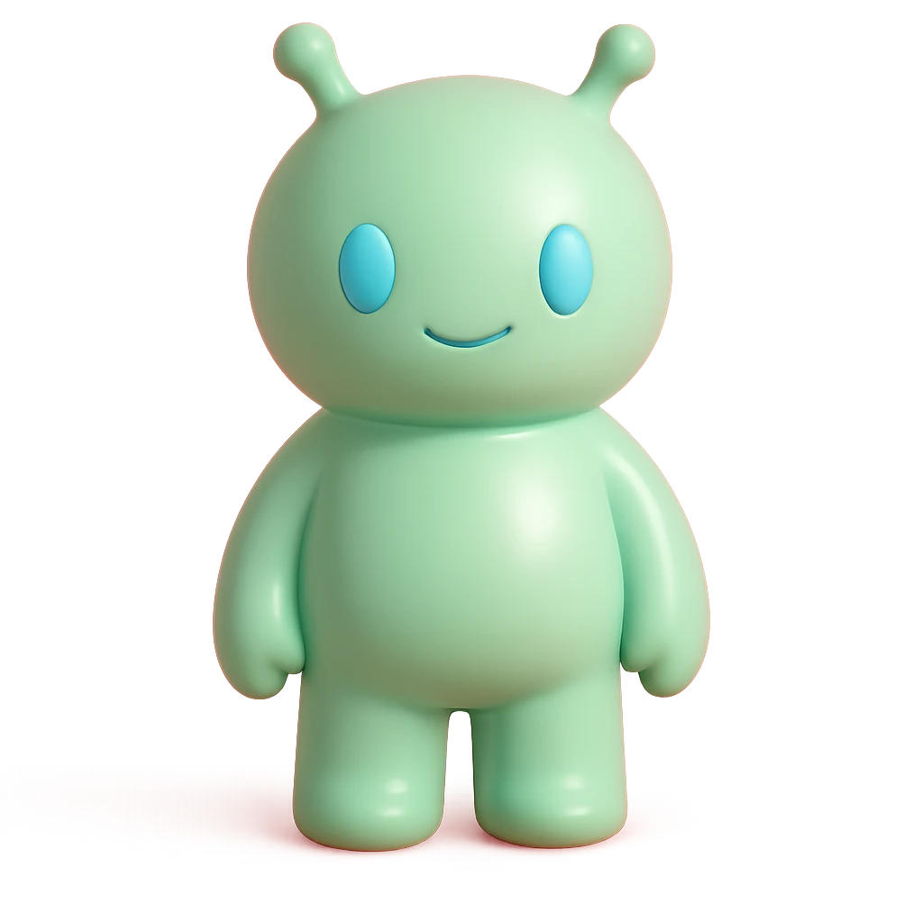 alien with antennae and green skin, standing pose emoji