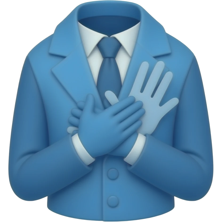 Wakanda Forever symbol emoji no colour only blue colour layout like he fold his hand to his chest emoji