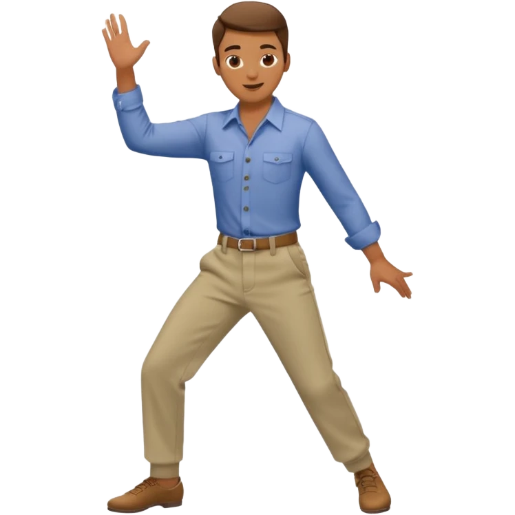 MALE CHOREOGRAPHER DANCING TAP WITH PANTS AND SHIRT emoji