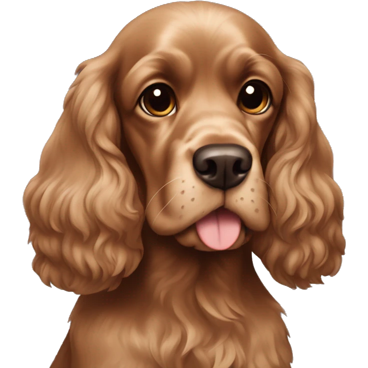 brown cocker spaniel  emoji