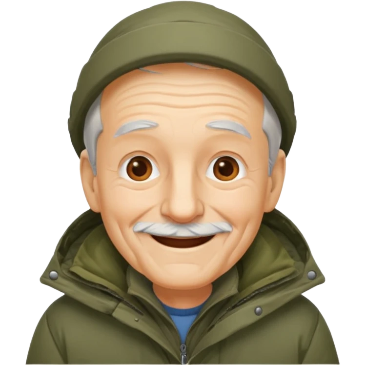 old Man in parka emoji