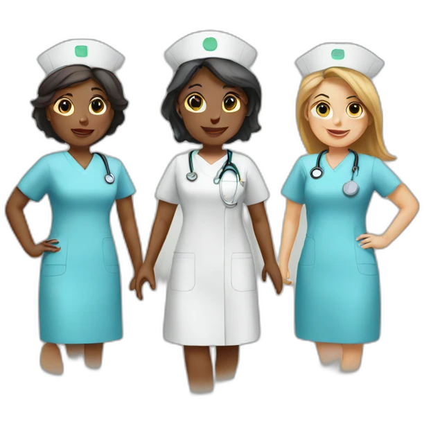 group of nurses emoji