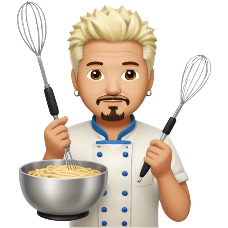 gut fieri chef holding whisk and bowl emoji