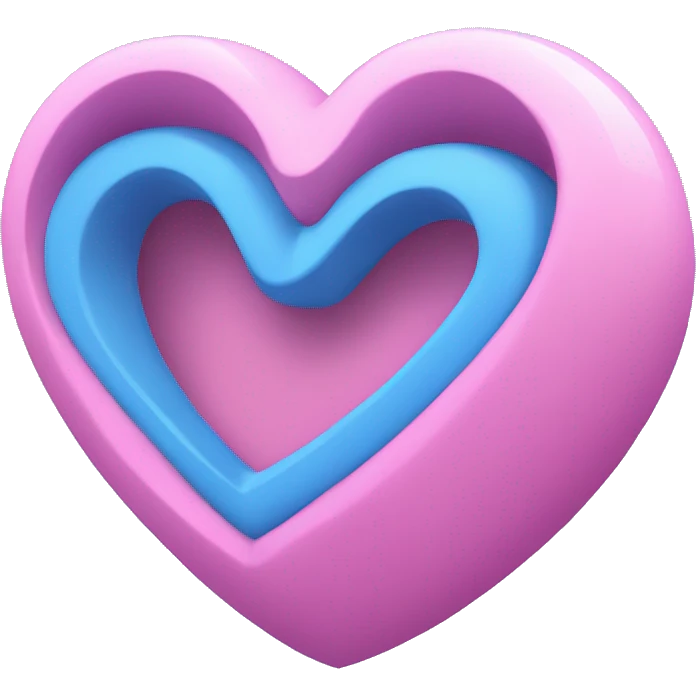Blue and pink heart  emoji
