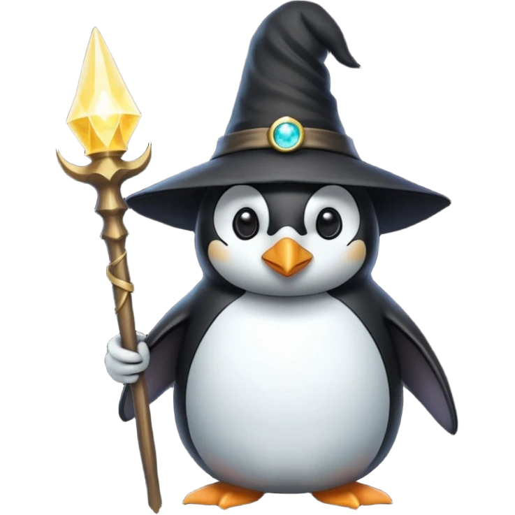 Penguin Wizard emoji