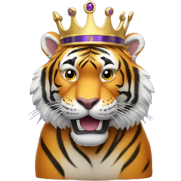 LSU Mike the Tiger holding Crown Royal emoji