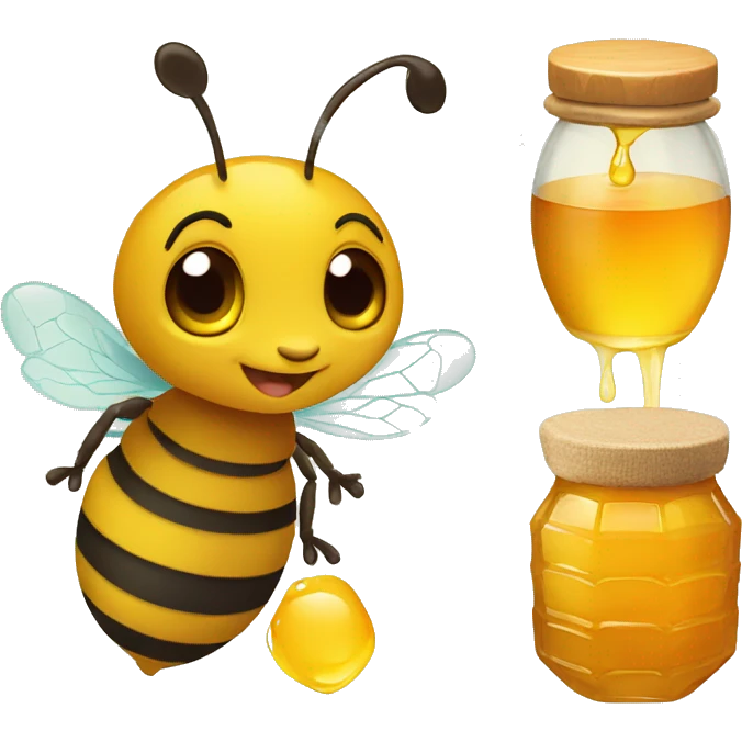 Honey bee with honey  emoji