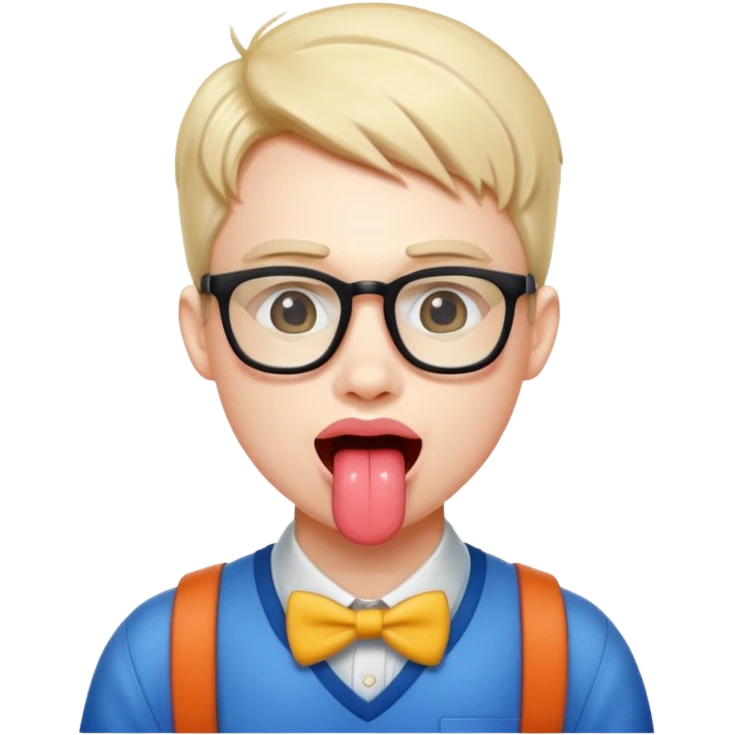 nerd sticking tongue out  emoji