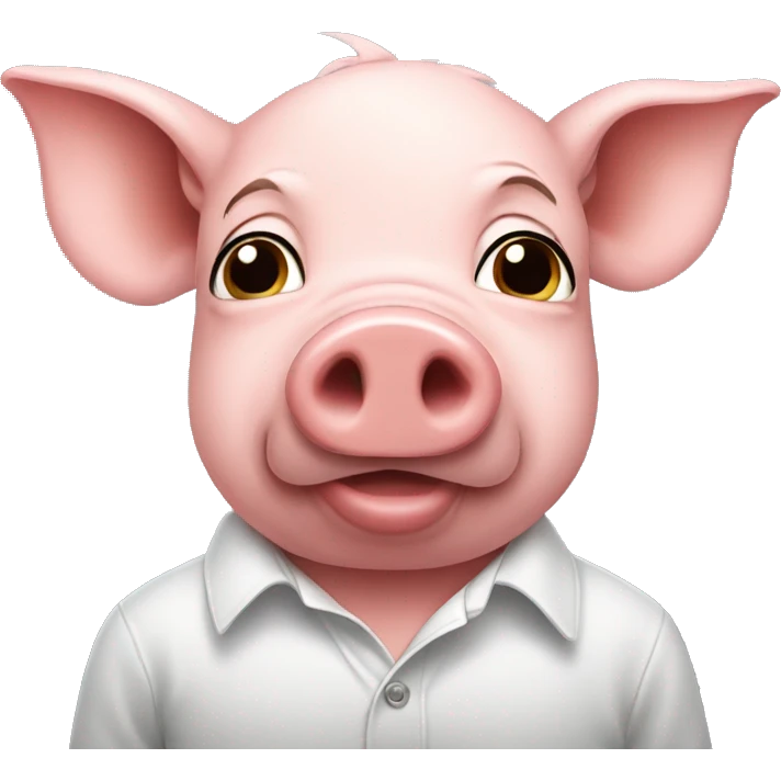 pig wearning shirt emoji