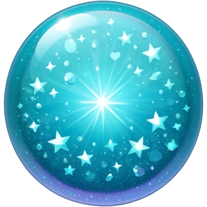 Glitter cian dream emoji