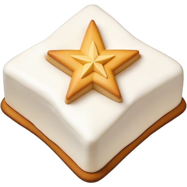 cake four pointed star emoji