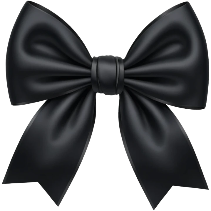 Black bow emoji
